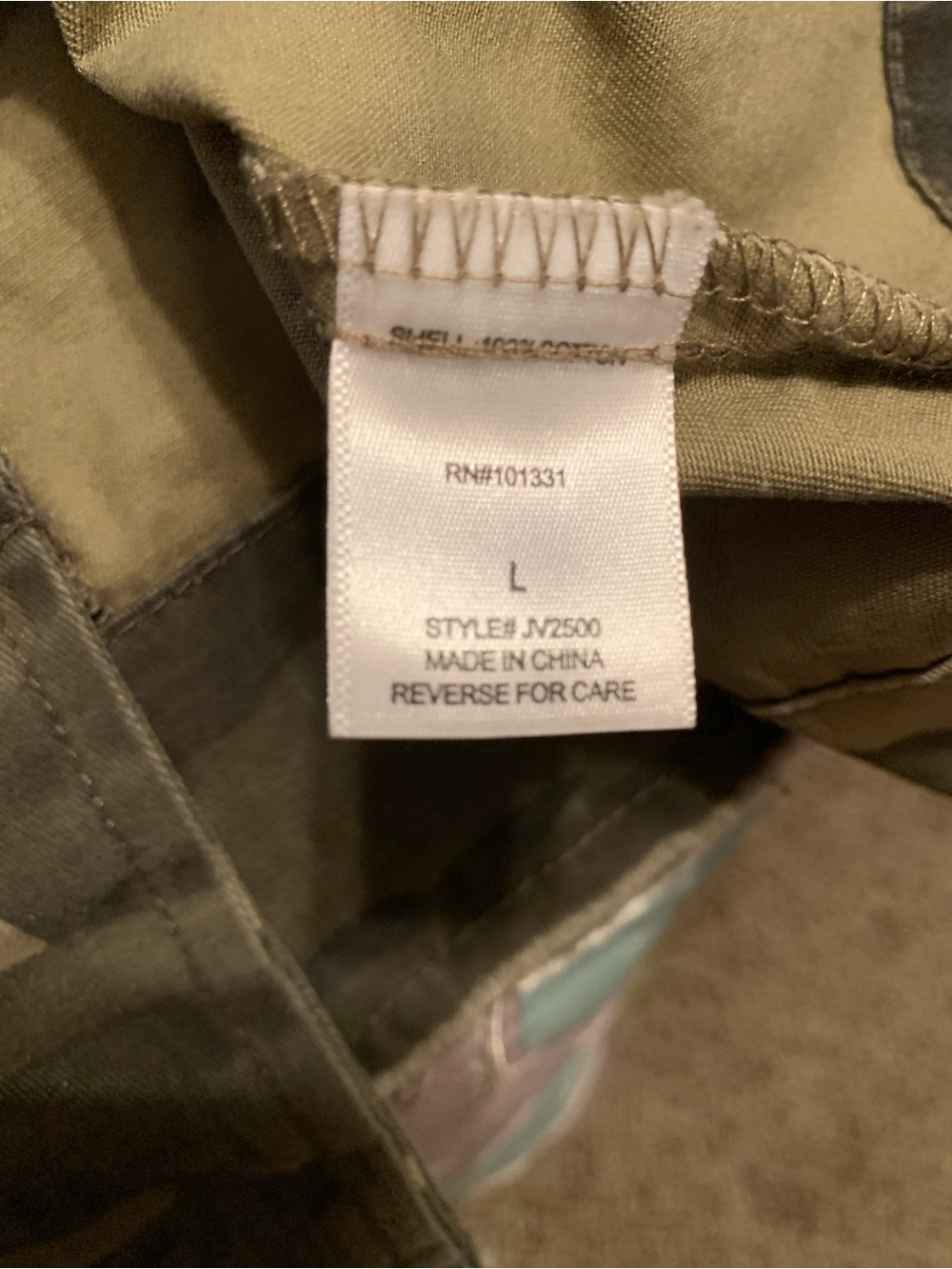 Women’s Lightweight Camo Jacket Charlotte Russe waist Length Sz Large - Picture 7 of 7